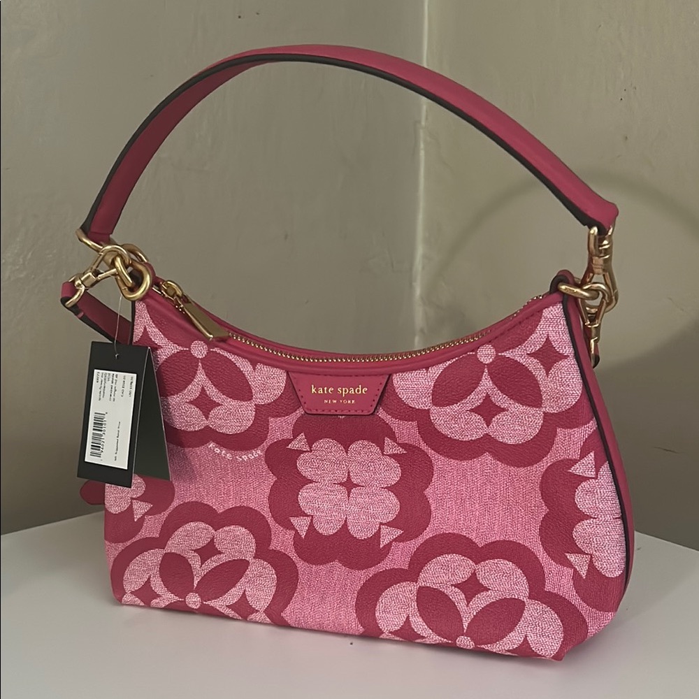 NWT Kate Spade Pink Patterned Shoulder Bag